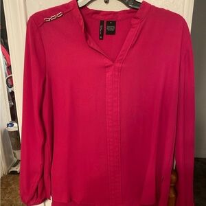 New Directions Vibrant Pink Blouse